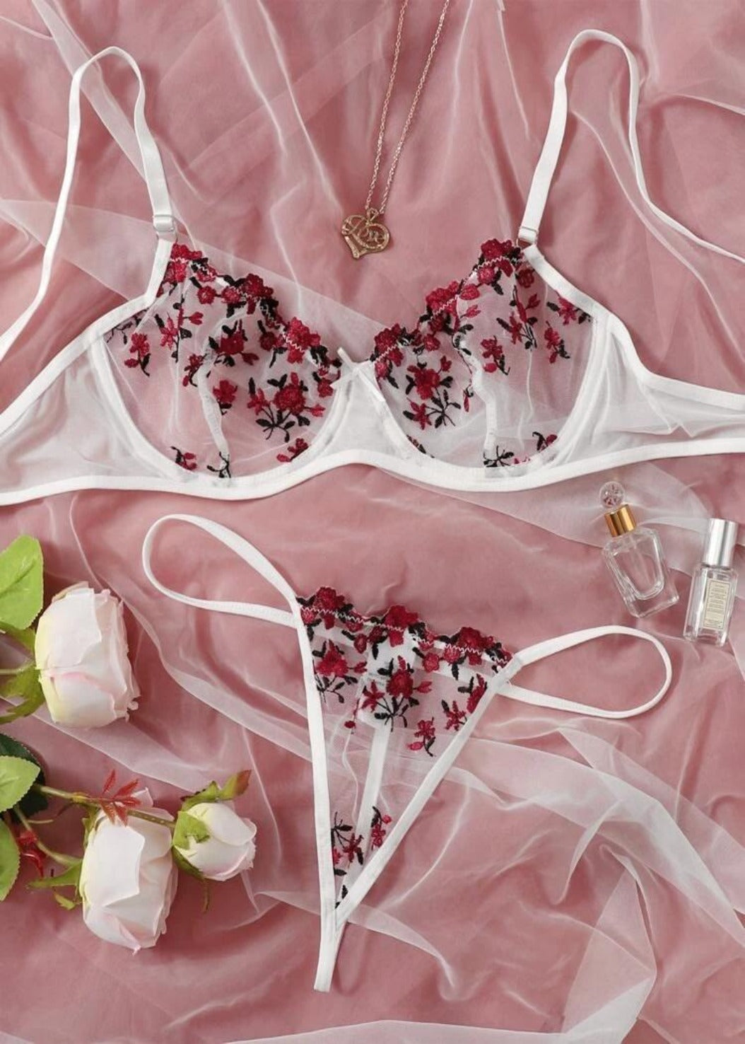 China Floral Embroidery Mesh Underwire Bra manufacturer and company